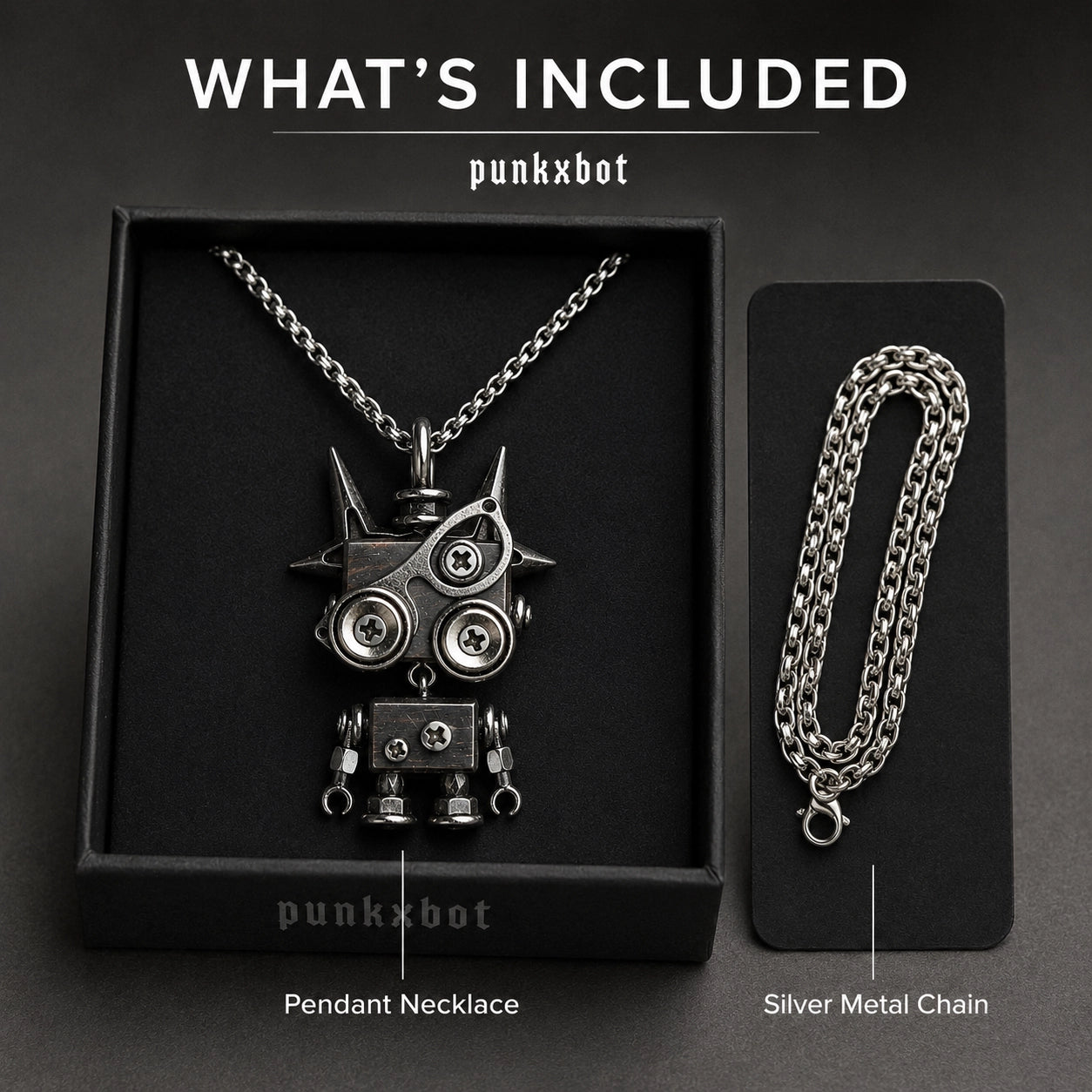 Punk Robot Stud Pendant
